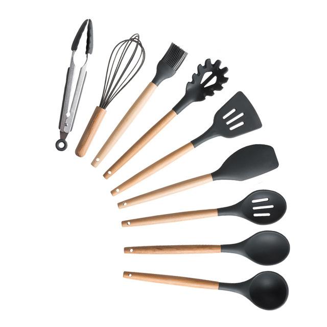 Ensemble de 12 ustensiles de cuisine en silicone