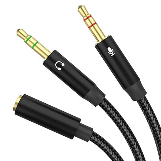 Headphone Splitter Mic Cable