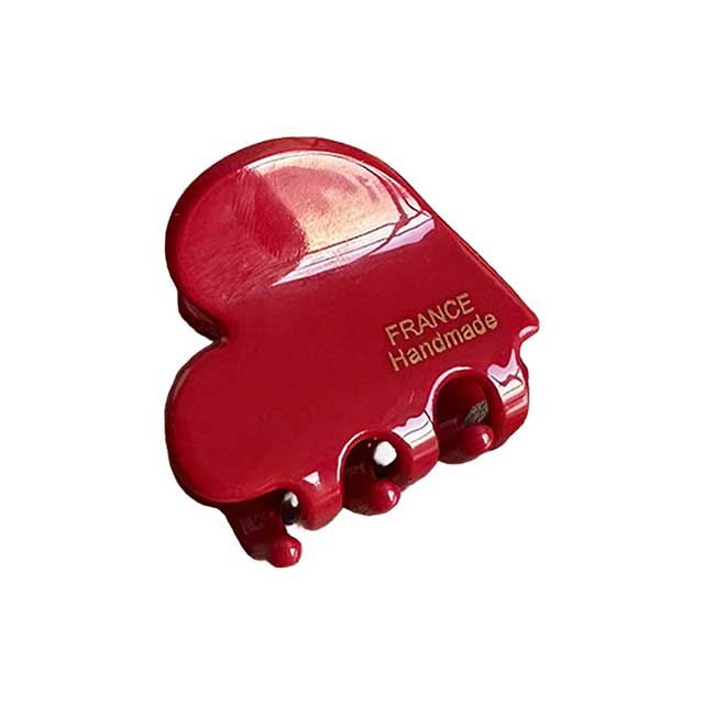 Heart-Shaped Acetic Acid Hair Claw Clip for Women & Girls – Creative Half-Up Hair Gripper Accessory