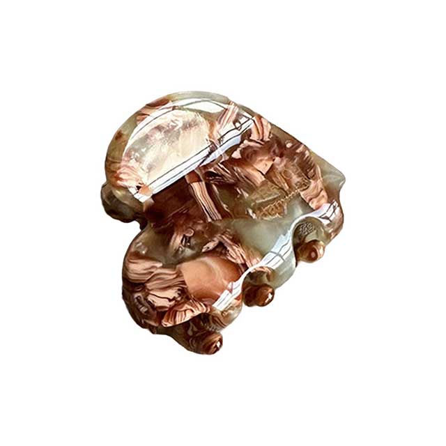 Heart-Shaped Acetic Acid Hair Claw Clip for Women & Girls – Creative Half-Up Hair Gripper Accessory