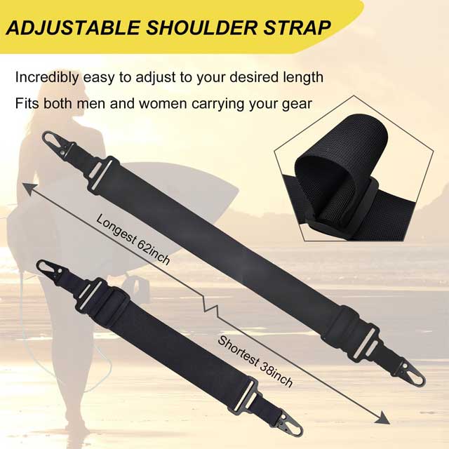 Heavy Duty Multi-Use Nylon Shoulder Strap – Adjustable Quick-Attach Crossbody Strap for Rifle, Kayak, SUP, Golf Bags, Guitars & Luggage