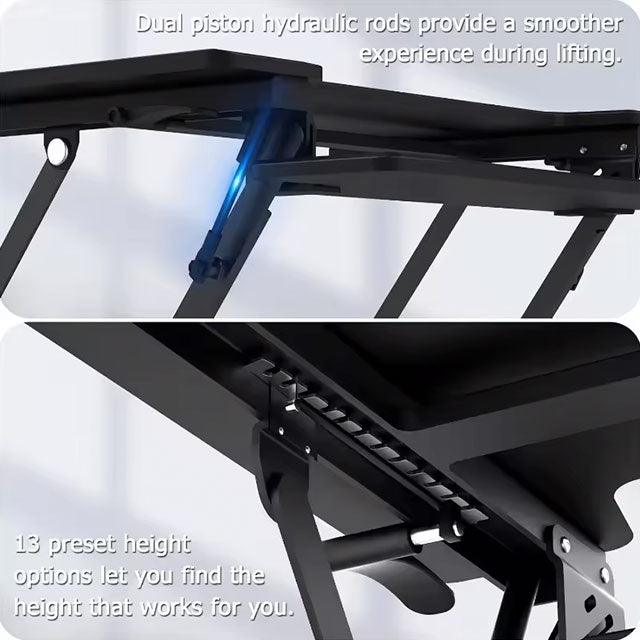 Height Adjustable Standing Desk Converter – Sit-to-Stand Riser with Wide Keyboard Tray, Dual Monitor & Laptop Workstation for Home & Office