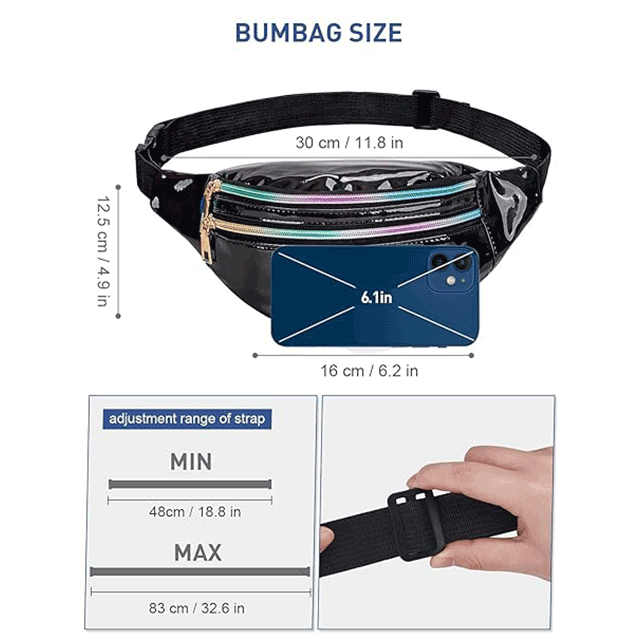 Holographic Fanny Pack for Women
