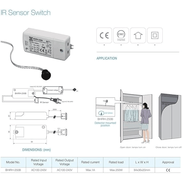 HoneyFly Infrared Sensor Cabinet Switch