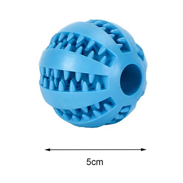 Interactive Dog Ball Toy – Elastic Rubber Chew Toy for Small Dogs, Puppy Tooth Cleaning & Treat Dispensing Ball