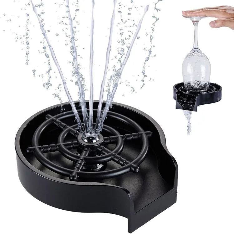360° Rotating Cup Washer for Kitchen Sink – Manual Glass Rinser & Mug Cleaner for Cups, Bottles, Wine Glasses and Coffee Mugs