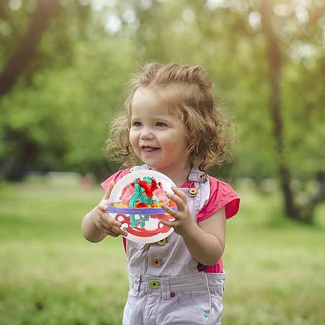 KOIROI 3D Maze Labyrinth Ball - 100 Obstacles - Labyrinth Ball - Three-Dimensional Maze - Ball Game Puzzle Skill Toy