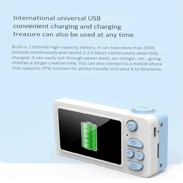 Kids' 8MP Mini Digital Camera – HD Photo SLR Sports Toy, Handheld Portable DV Selfie & Cartoon Gift Camera