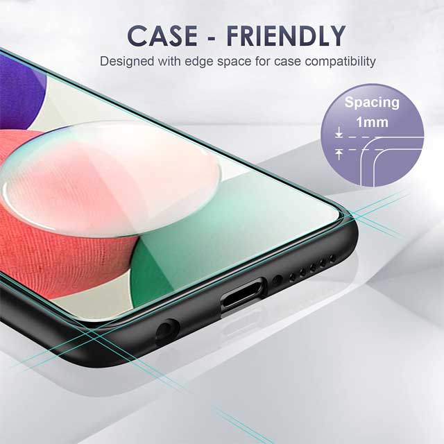 Kiewhay 5-Pack Tempered Glass Kit for Samsung – 3-Pack HD Screen Protectors & 2-Pack Camera Lens Protectors, 9H Hardness, Bubble-Free Film