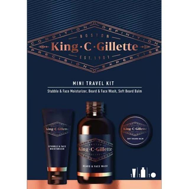 King C. Gillette Mini Travel Kit – Compact Grooming, Shaving & Styling Essentials for Men on the Go