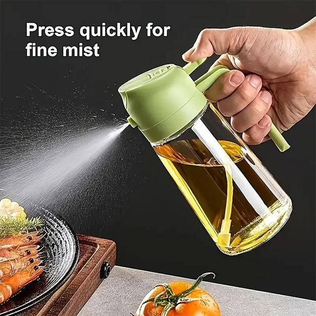KitchenCraft Leak-Proof Bottle with Pour Spout – BPA-Free Plastic Dispenser for Oil, Vinegar, Sauce & Seasoning