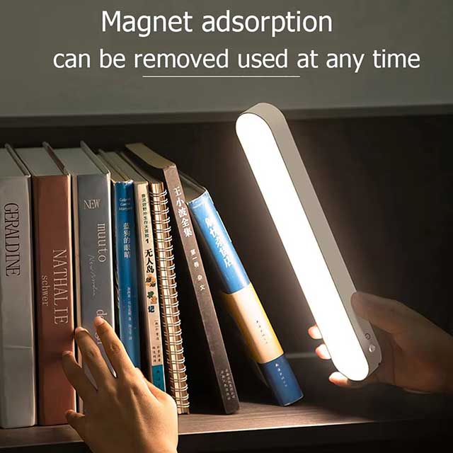 LED Night Light Bar with Remote Control – Magnetic Wireless Rechargeable Desk Lamp for Eye Protection | Bedroom & Dormitory Reading Light