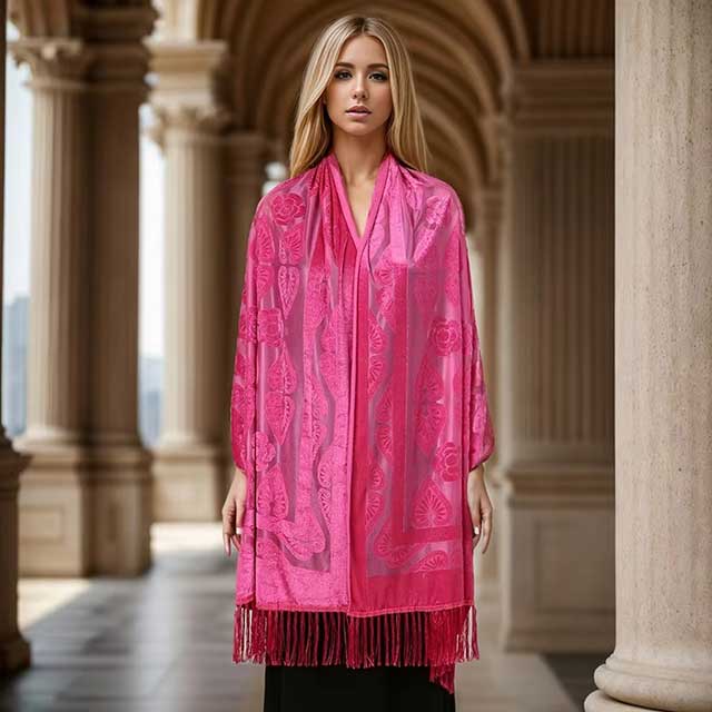 2025 New Women’s Lace Flower Silk Scarf – Gradient Hollow Cut Floral Shawl for Spring & Beach Wraps