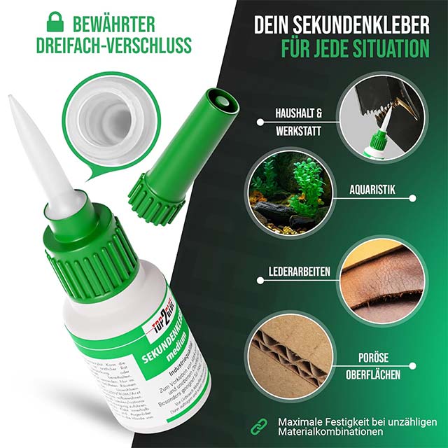 Langlauf Schuhbedarf® Shoe Glue Set - 20g Superglue & 60g Kömmerling Kövulfix Record Adhesive for Durable Shoe Repairs