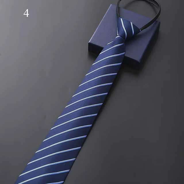 Lazy Zipper Men's Tie – Slim & Skinny Necktie for Business, Formal & Dress Wear | Solid & Striped Zipper Ties for Men