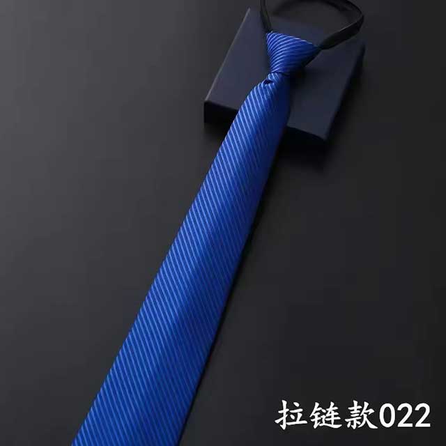 Cravate à fermeture éclair pour homme – Cravate fine et élégante pour affaires, cérémonies et occasions spéciales | Cravates à fermeture éclair unies et rayées pour homme