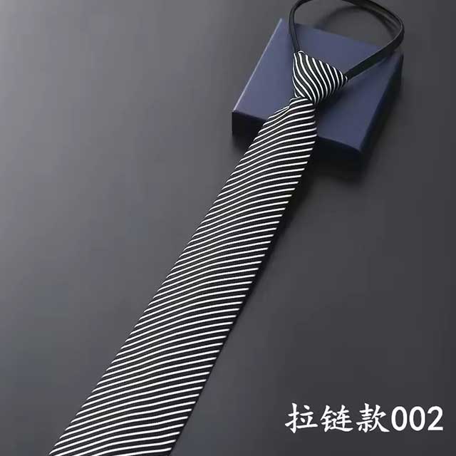 Lazy Zipper Men's Tie – Slim & Skinny Necktie for Business, Formal & Dress Wear | Solid & Striped Zipper Ties for Men