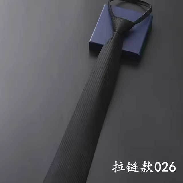 Lazy Zipper Men's Tie – Slim & Skinny Necktie for Business, Formal & Dress Wear | Solid & Striped Zipper Ties for Men