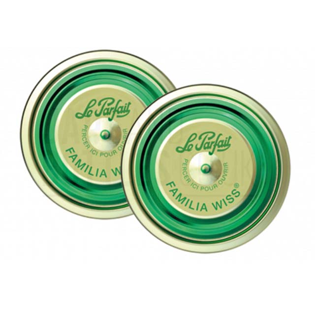 Le Parfait Familia Wiss Sealing Caps - Green (100mm) - Pack of 12
