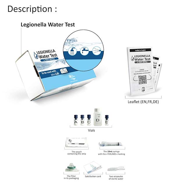 Legionella Water Test Refill Kit – 1 Test for Accurate Legionella Bacteria Detection | Mini-Lab Compatible