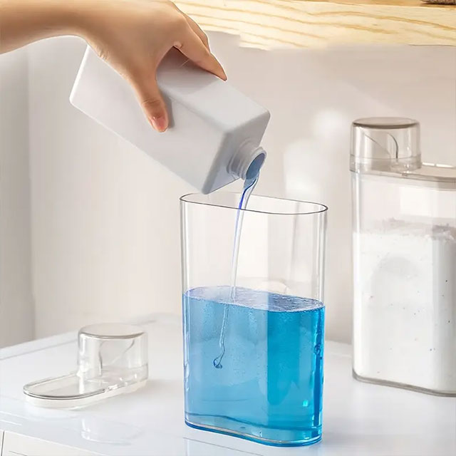 Liquid Detergent & Fabric Softener Dispenser – Refillable Laundry Soap Dispenser Bottle for Laundry Room Organization
