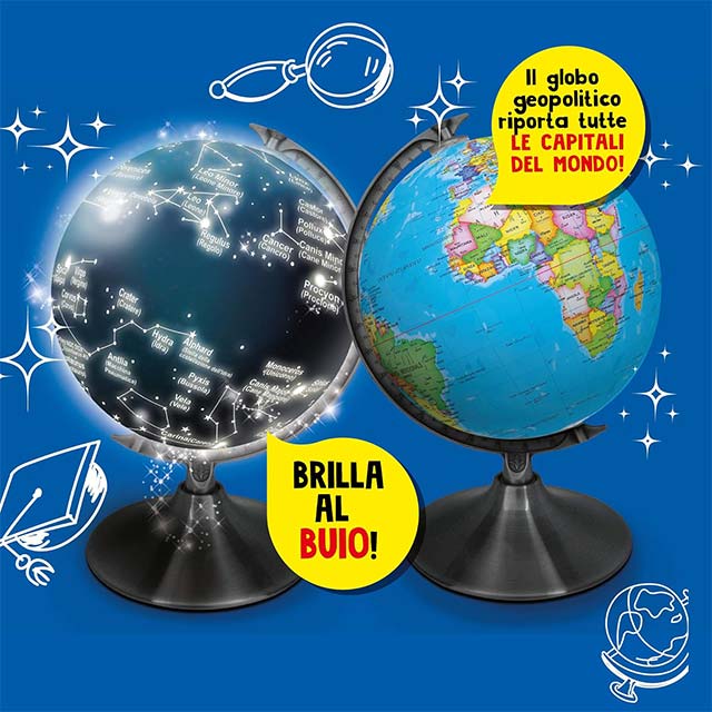 Lisciani Giochi Genius World Map with Constellations – Illuminated Celestial Design & Educational Decor (Model 83862)