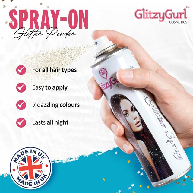 Lovely Ruby Glitter Hair Spray 125ml – Sparkling Hair Styling & Dazzling Shine Spray for Party Glamour