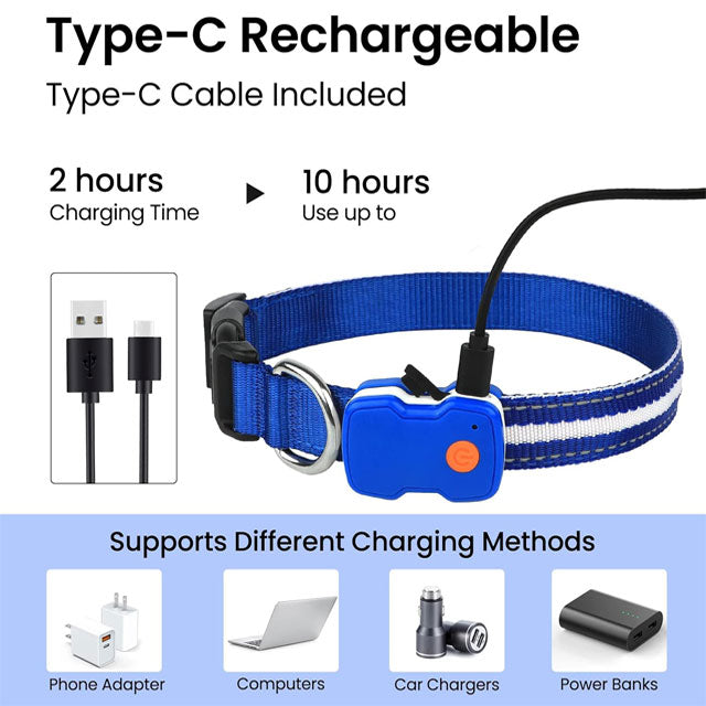 MASBRILL RGB LED Dog Collar – Rechargeable, Water-Resistant Light Up Collar for Night Walking & Dog Safety