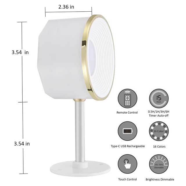 MIOBLUE Wireless LED Wall Sconce – 360° Rotating Magnetic Reading Light with Remote, RGB & Dimmable Brightness – Wall Mounted Light for Bedroom, Living Room, Artwork & Dartboard (White, Energy Class A+)