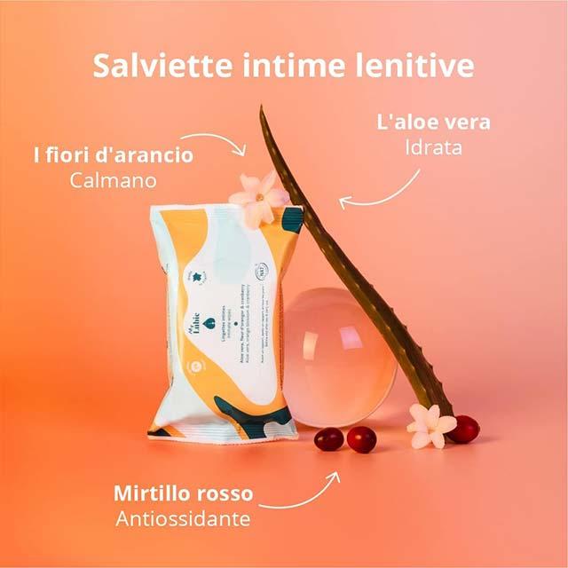 MY LUBIE Natural Intimate Wipes – 14-Pack Odour-Free, Soothing Toilet Wipes with Cranberry, Orange Blossom & Aloe Vera in a Compact, Disposable Package