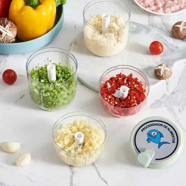 400ml Manual Household Garlic Crusher - Easy-to-Use Fresh Garlic Mincer for Kitchen Cooking
