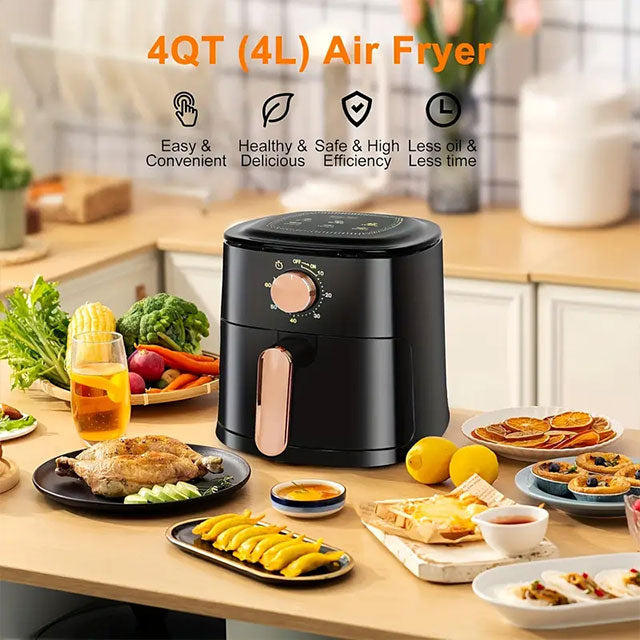 Mechanical Knob Air Fryer 1.06gal – Multifunctional, Simple & Healthy Cooking Tool for Kitchen, Easy-to-Use Household Air Fryer