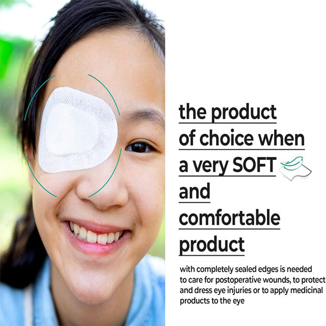 Medrull Ultra Pore Eye Patch 50Pcs – Self-Adhesive Sterile Wound Dressings for Post-Op & Sensitive Eye Care, Medicinal Eye Wash