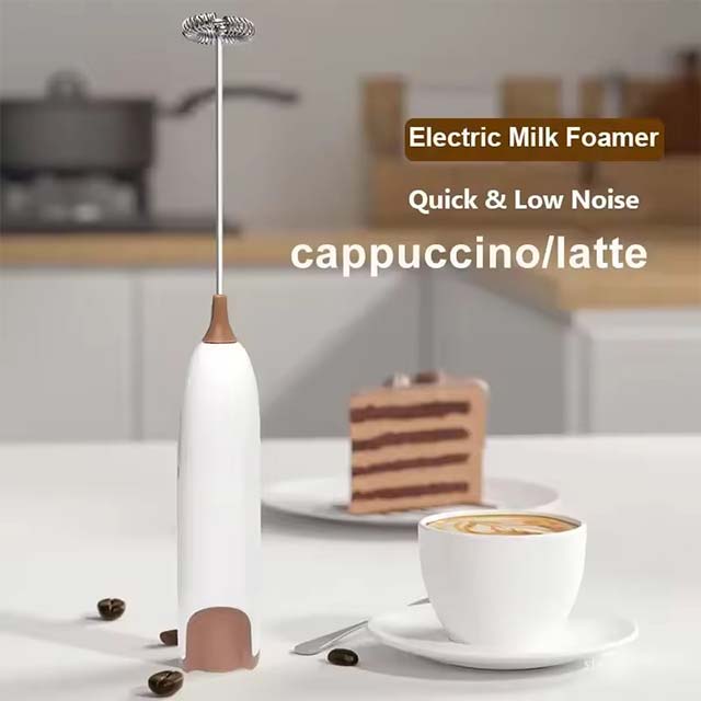 Portable Electric Milk Frother – Mini Coffee Foam Maker & Whisk for Cappuccino, Lattes & Kitchen Use