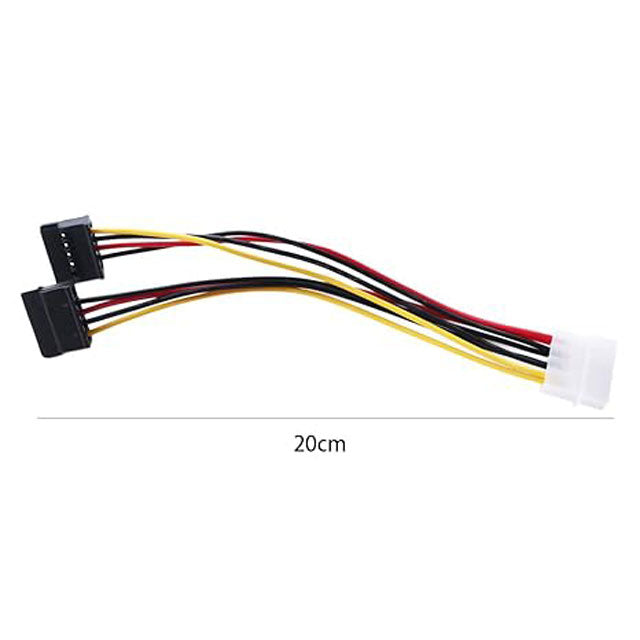 Mini 4-Pin Floppy FDD (SP4) to 15-Pin SATA Female Adapter with 4-Pin Molex Male Dual Female Power Splitter – Reliable Floppy-to-SATA Converter & Power Extension Cable