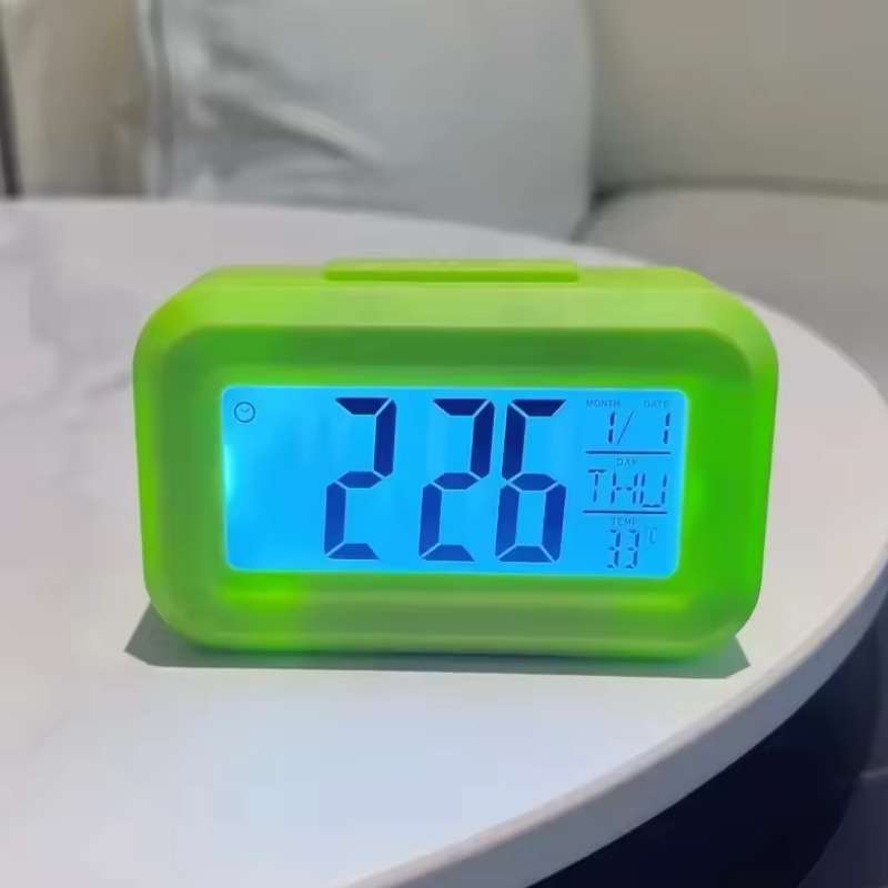 Modern LED Digital Alarm Clock – Multifunction Desktop Electronic Clock with Date, Temperature, and Calendar – Silent Bedroom Bedside Table Clock – Stylish Home & Office Decor (White / Black / Blue / Pink / Green)
