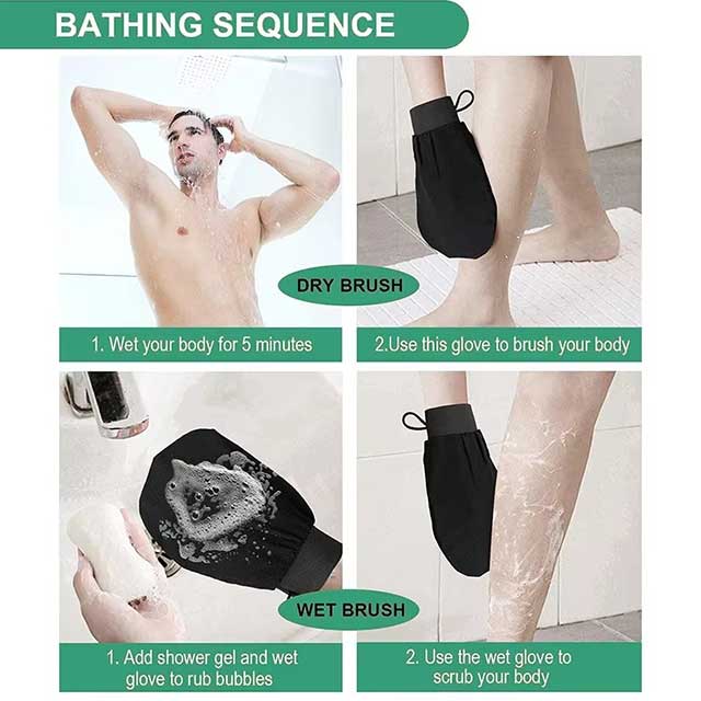 Moroccan Hammam Exfoliating Glove – Deep Cleansing Bath Scrub for Body, Face & Tan Removal