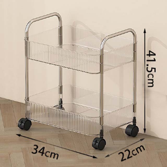 Multifunction Rolling Utility Cart - Slim Sliding Storage Organizer for Bathroom, Kitchen, and Living Room