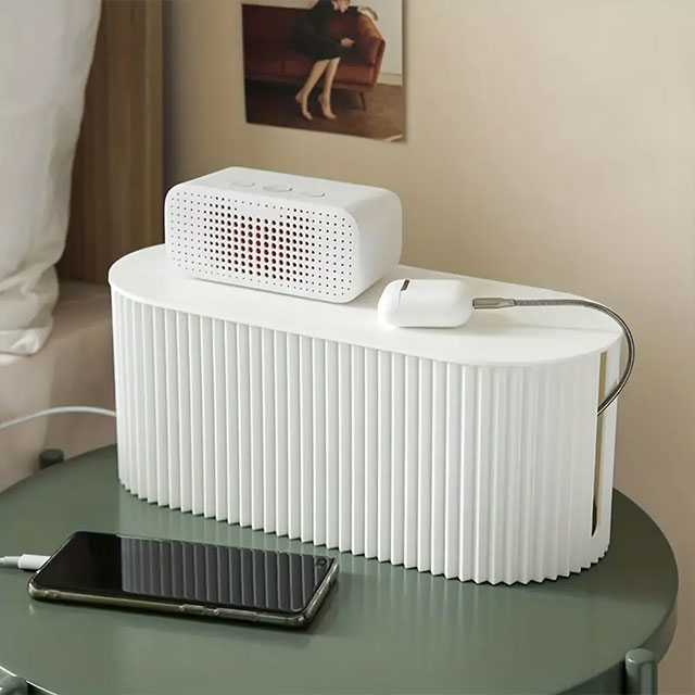 Multifunctional Cable Management Box – Power Strip Organizer & Wire Concealer, Desktop Storage Solution for Tidy Spaces, Durable Injection-Molded Socket Holder