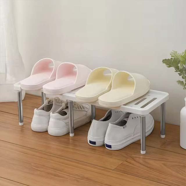 Multifunctional Telescopic Shoe & Storage Rack – Stainless Steel Shelf for Under-Sink, Kitchen & Cabinet Organization