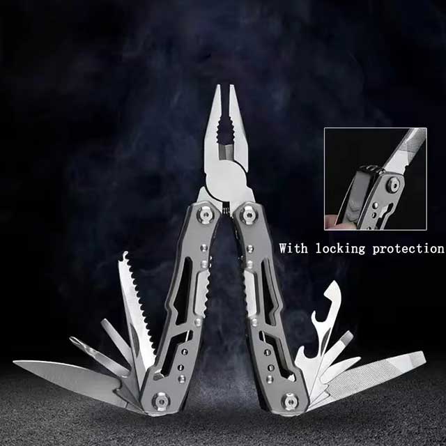 Multipurpose Stainless Steel Pocket Knife – Portable Folding Blade Multi-Tool with Pliers for Outdoor & Survival Use