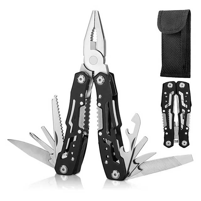 Multipurpose Stainless Steel Pocket Knife – Portable Folding Blade Multi-Tool with Pliers for Outdoor & Survival Use