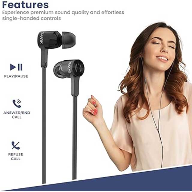 MuveAcoustics Spark Wired Earbuds Mic