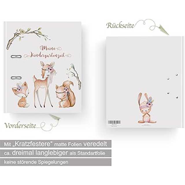 artpin® Nursery A4 "My Nursery Time" Children's Folder – 350-Sheet Collector's Folder with Adorable Forest Animal Design for Nursery Schools & Girls (O2 Edition)