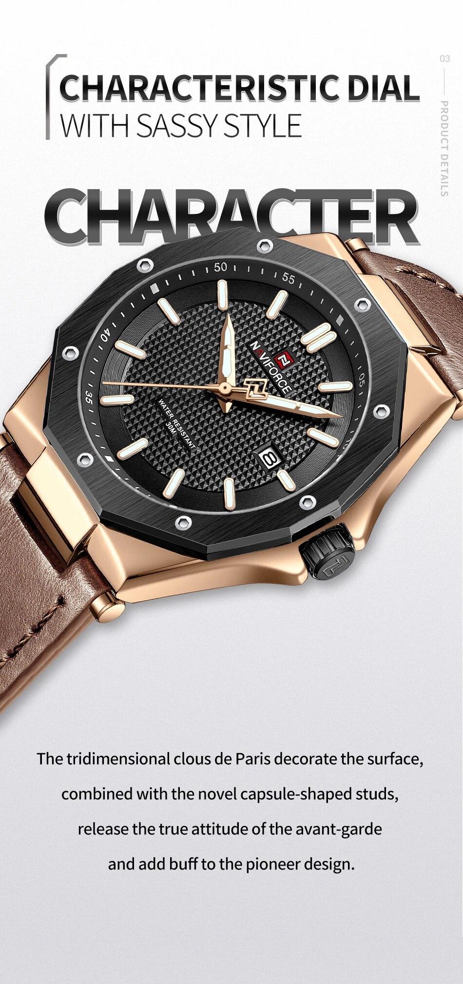 Montre homme en cuir NAVIFORCE (NF9200L)