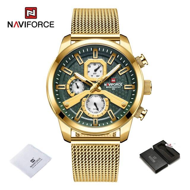 NAVIFORCE Men s Calendar Watches Casual Sport Watch for Men Quartz WristWatch Stainless Steel Strap Watch.jpg 640x640 1