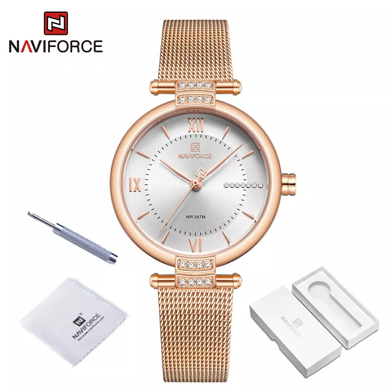 NAVIFORCE New Simple Watches For Women Luxury Brand Ladies Wrist watch Fashion Elegant Bracelet Waterproof Steel.jpg 4