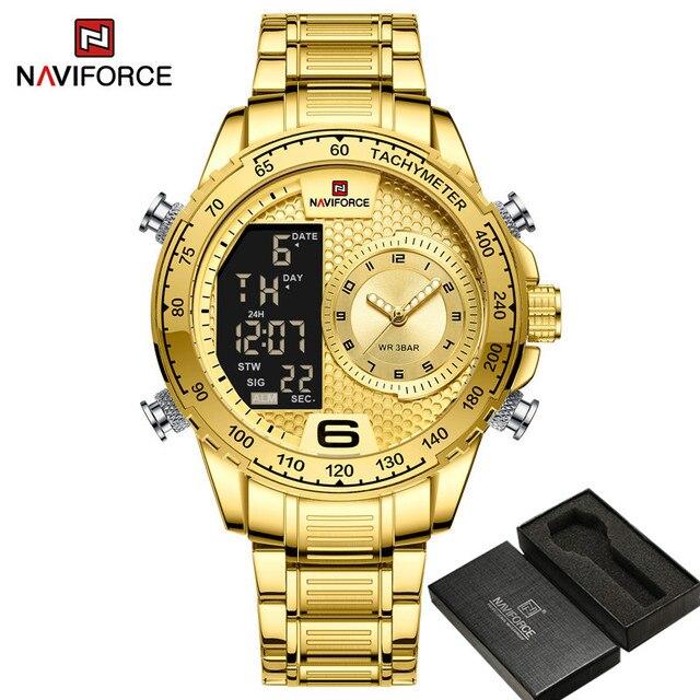 NAVIFORCE Top Brand Luxury Classic Men Watch Quartz Digital Male Clock Military Sport Gold Stainless Steel 1.jpg 640x640 3 1