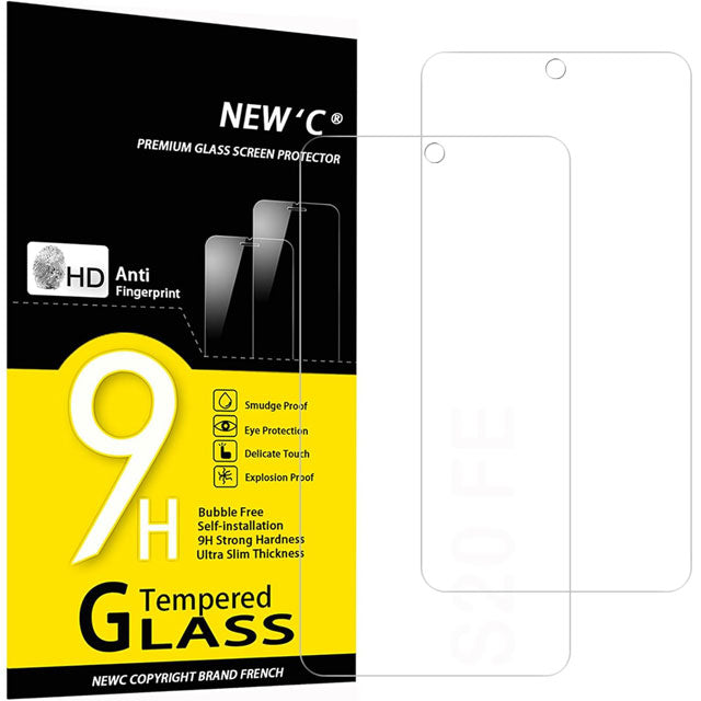 NEW'C 2-Pack Tempered Glass Screen Protector – Ultra Transparent 0.33mm, 9H Hardness, Scratch-Resistant & Bubble-Free HD Clarity Guard
