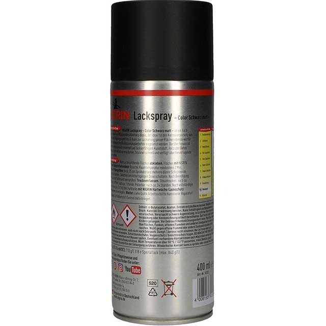 NIGRIN Matte Black Spray Paint